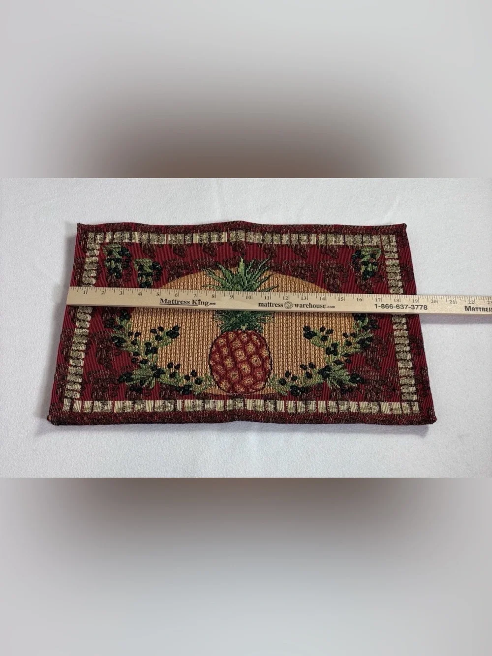 Vintage Pineapple Tapestry Placemat Tropical Fruit Retro Cottage Boho Decor